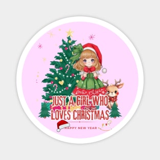 Just a Girl Who Loves Christmas Magnet